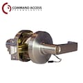 Command Access Grd1 24V Fail Safe Cylindrical Storeroom Clutch Lock L6 Lever Satin Chrome CAT-CL180-EL-L6-24V-626-SC